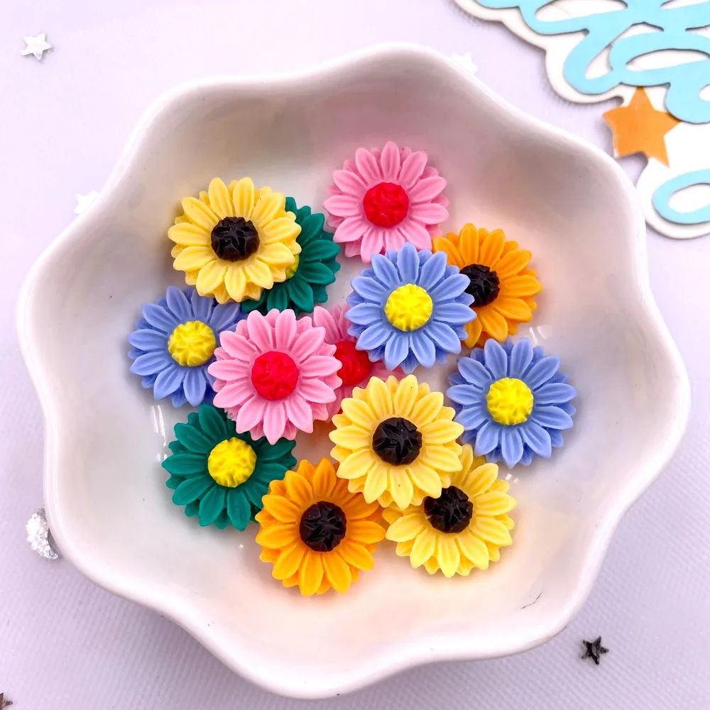 Paradise Jewelry & Watches Llc Photos - Colorido Girassol Flatback Resina Pedra, DIY