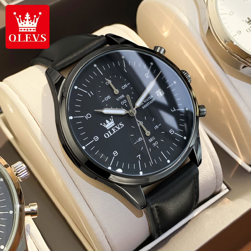 Watches & Jewelry Repair Center New York - Relógio Masculino Casual OLEVS 2880, Cronógrafo,
