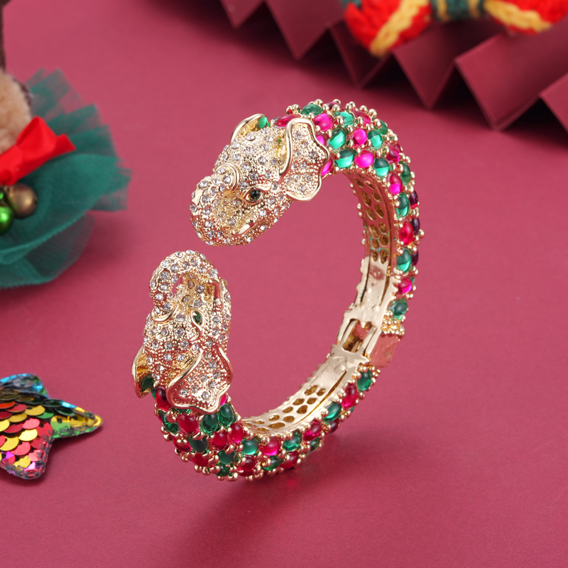 Paradise Jewelry & Watches Llc Photos - Sally's Paradise-Colorido 2 Cabeças Pulseiras Elefante