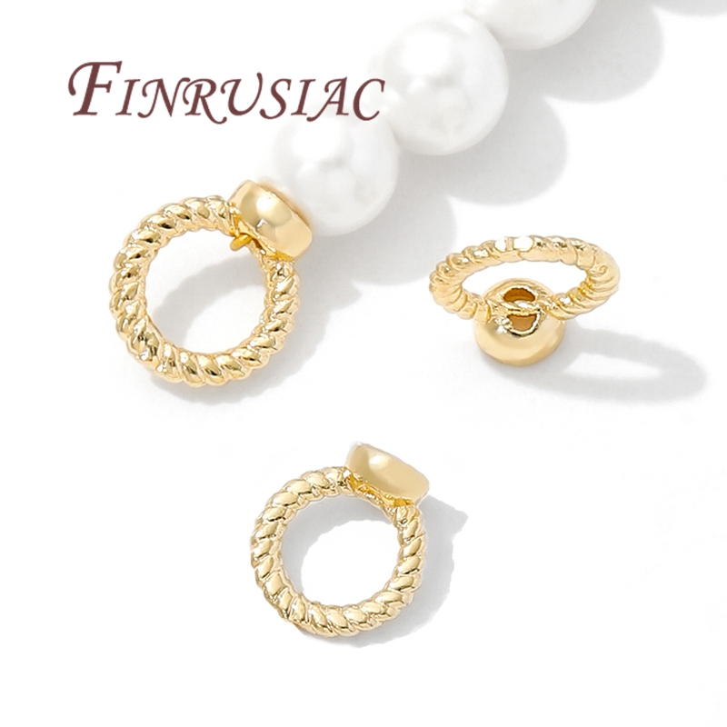 Gold Plated Ring - 7.5mm End Connecting Ring 18K Banhado