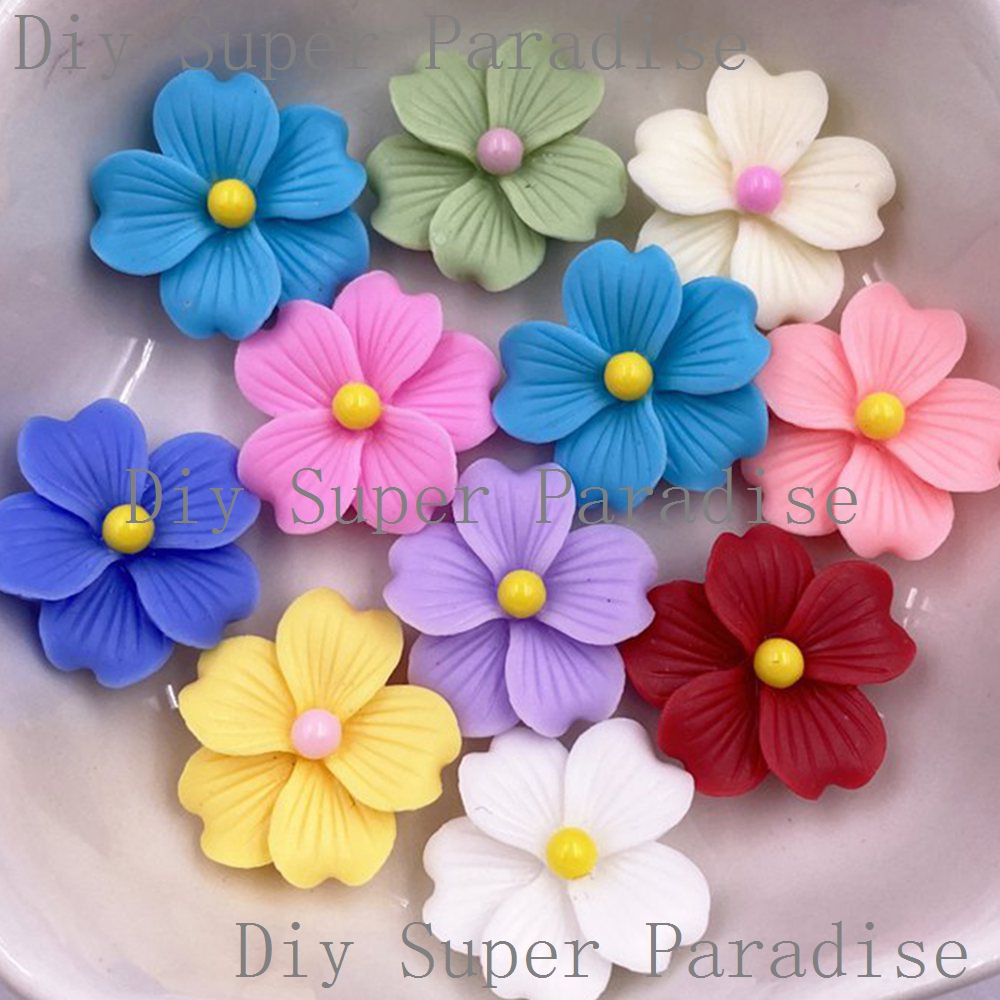 Paradise Jewelry & Watches Llc Photos - 50 pçs resina colorida 16mm flor