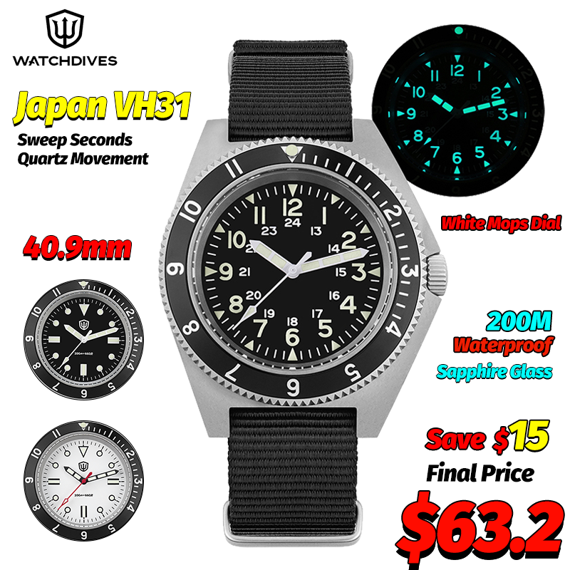Jewelry For Watches - Watchdives wd1972 relógio de quartzo safira
