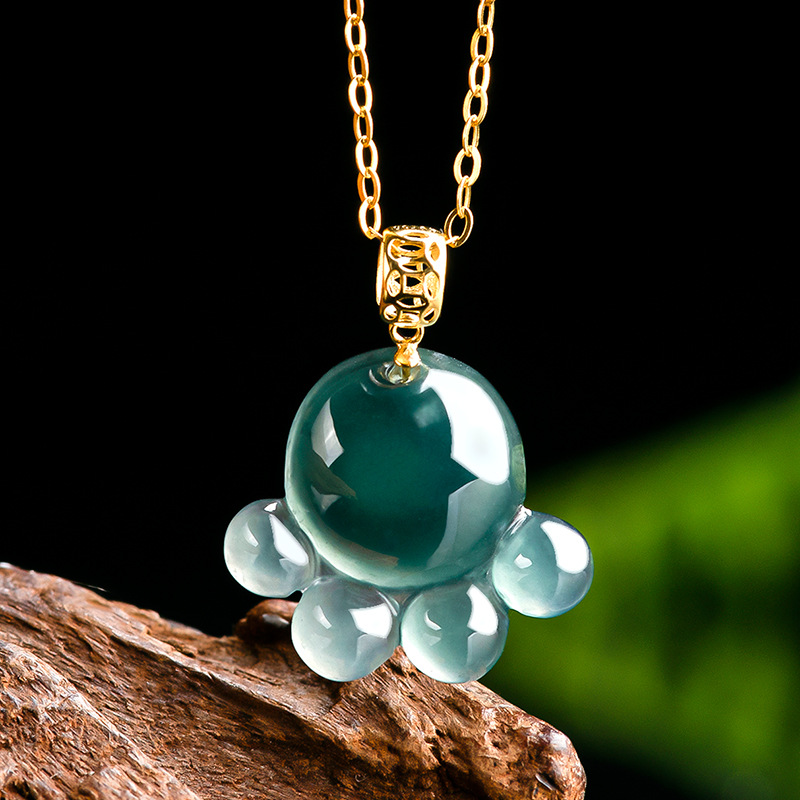 Jewelry & Watches Sp Zo O - Colar com Pingente de Jade Natural