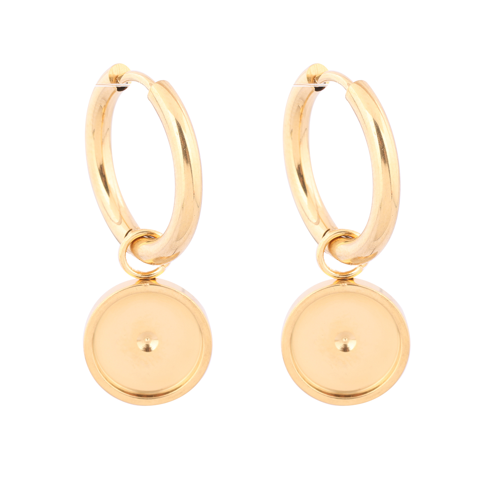 Gold Plated Ring - 6 Peças de Bases para Brincos