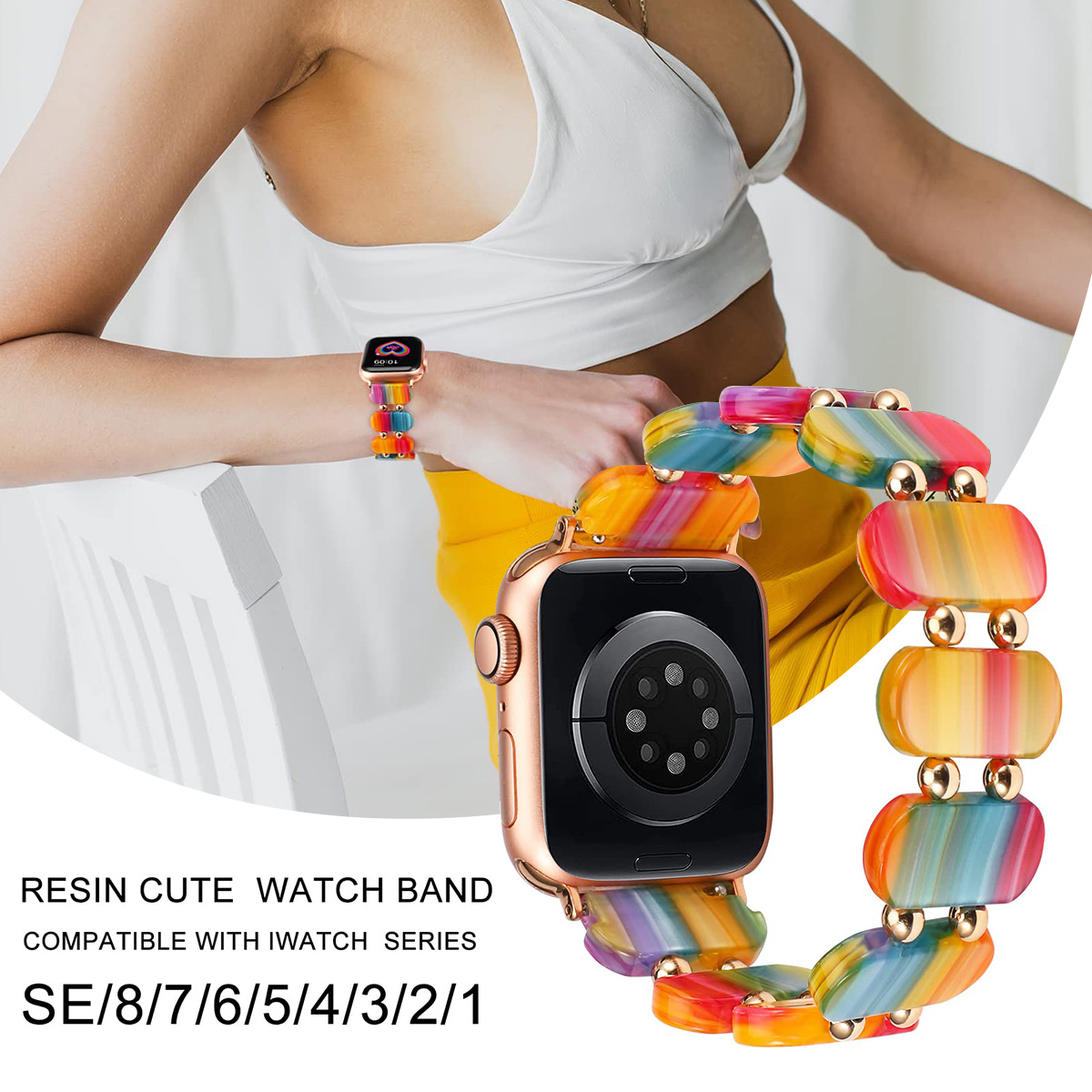 Pulseira de resina para Apple  - Jewelry Making Watches avaliação e preço