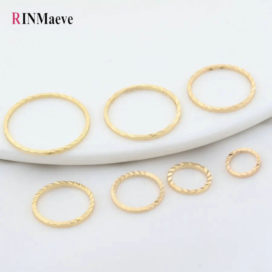 20 Peças de Anéis Redondos Fec - Gold Plated Ring avaliação e preço