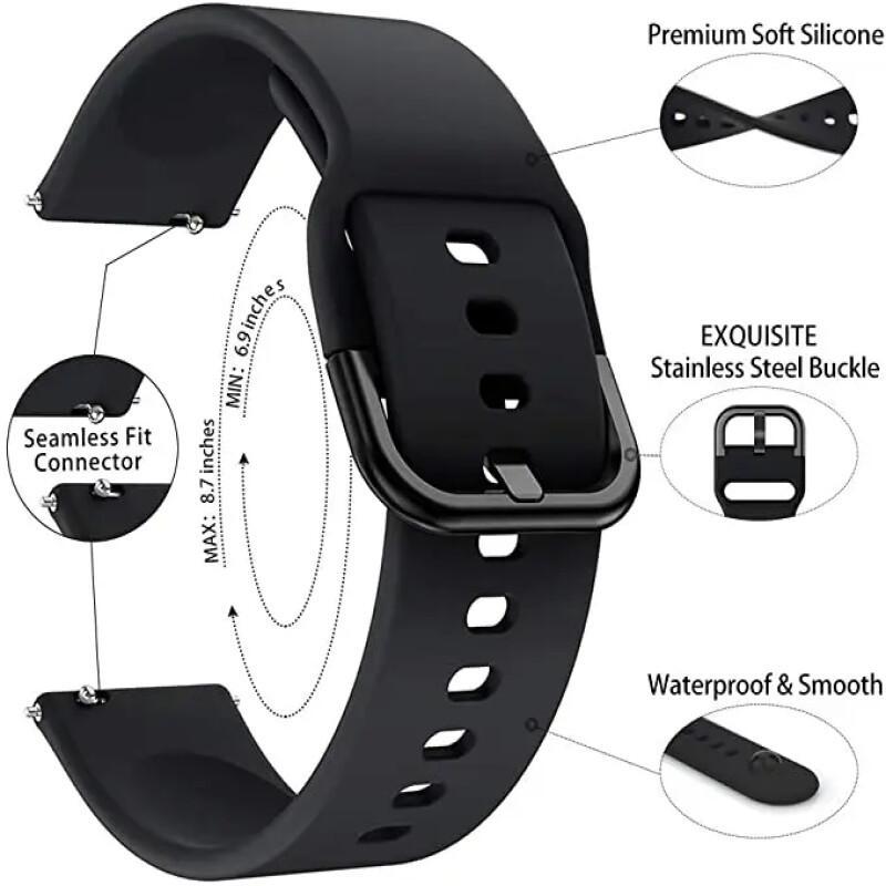 18mm 20mm Silicone Sport Strap - Watch Strap Replacement avaliação e preço