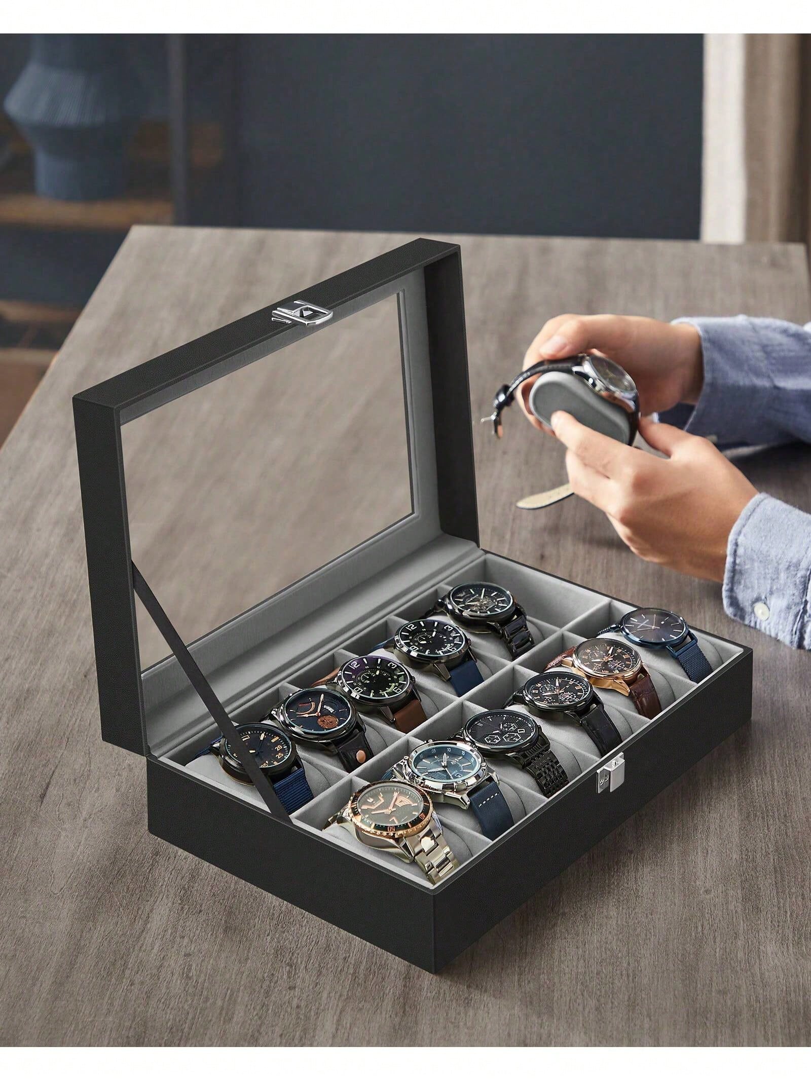 Caixa de Relógios com 12 Compa - Jewellery Watch avaliação e preço