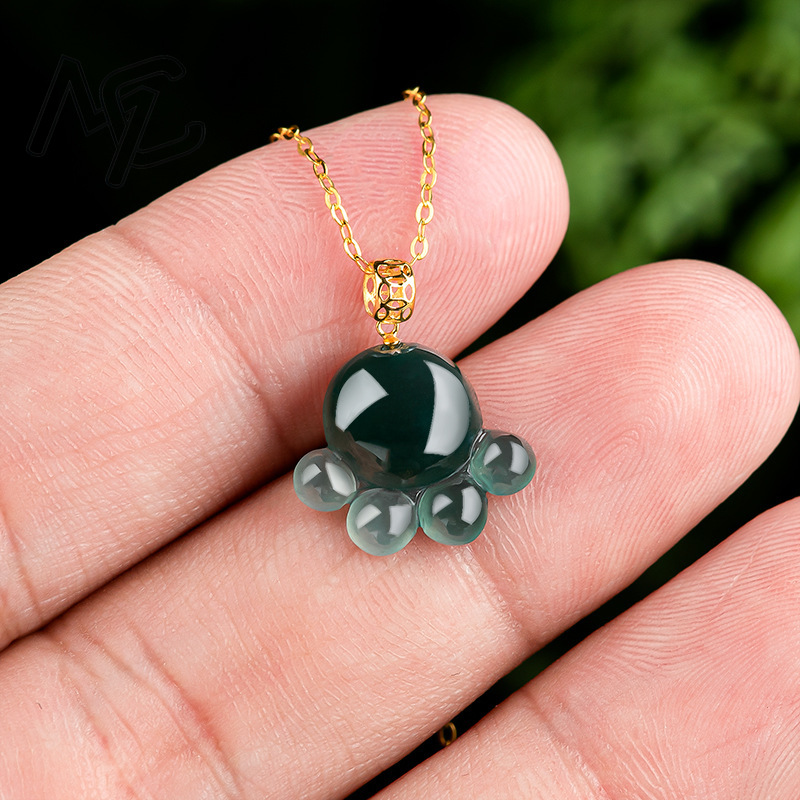 Colar com Pingente de Jade Nat - Jewelry & Watches Sp Zo O avaliação e preço