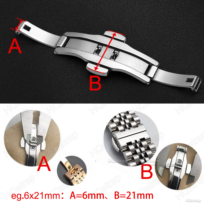 Fivela borboleta de aço inoxid - Watch Strap Replacement avaliação e preço